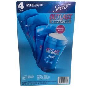 Secret Outlast Advanced Antiperspirant Deodorant, 2.6 oz. - 4 Pack Exp. 03/2026